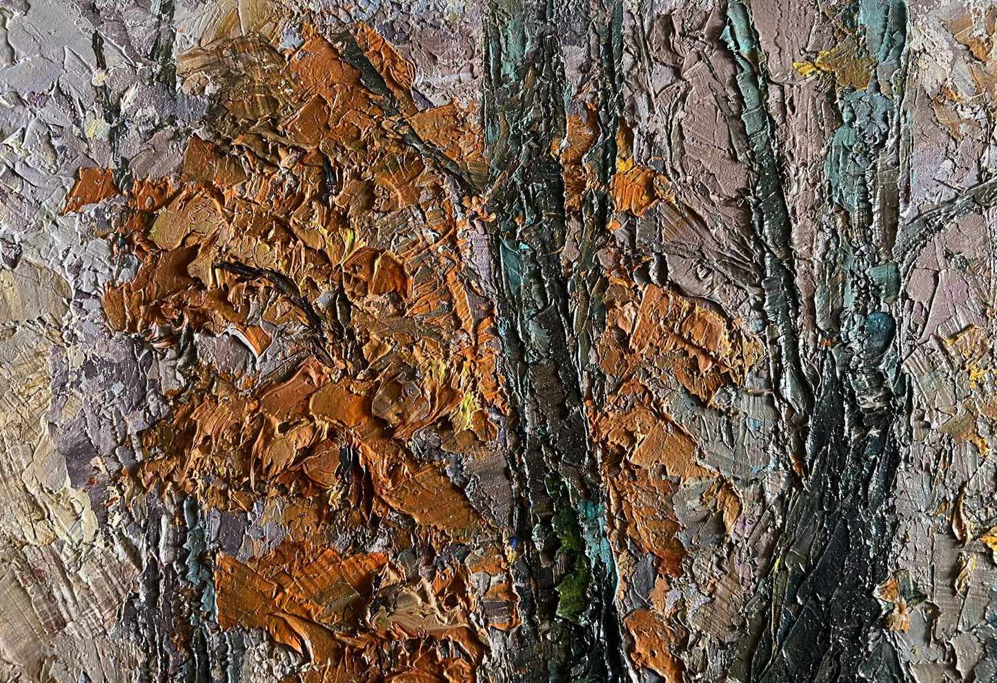 Oil painting Cloudy autumn day Boris Serdyuk