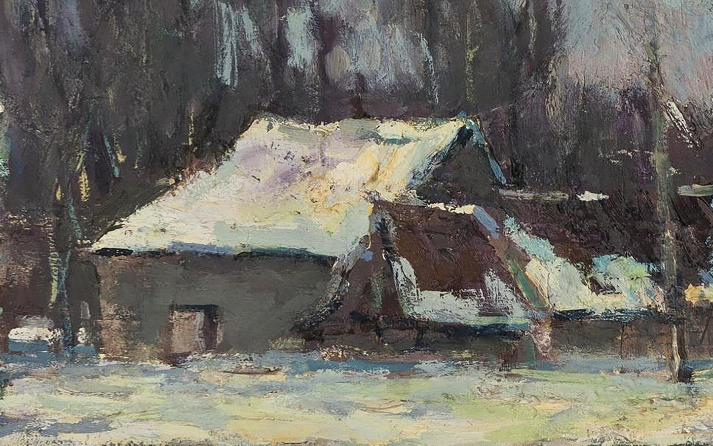 Oil painting After a cold night Volodymyr Pashchenko