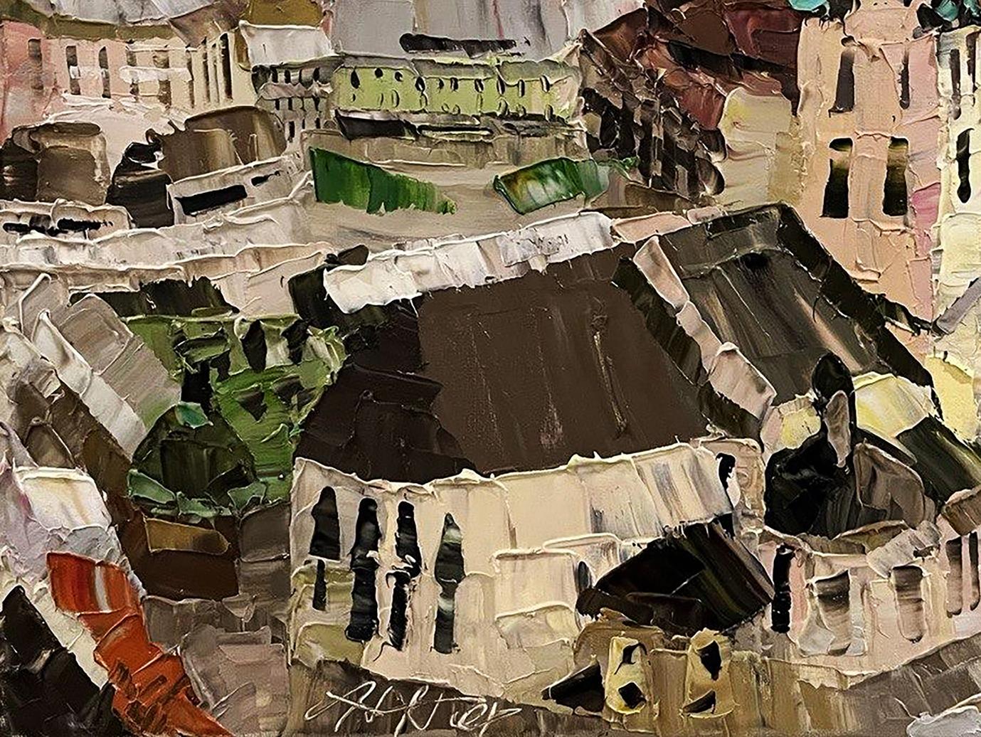 Oil painting Panorama with the cathedral Horishnyi N.A.