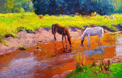 Oil painting Summer afternoon Boris Serdyuk