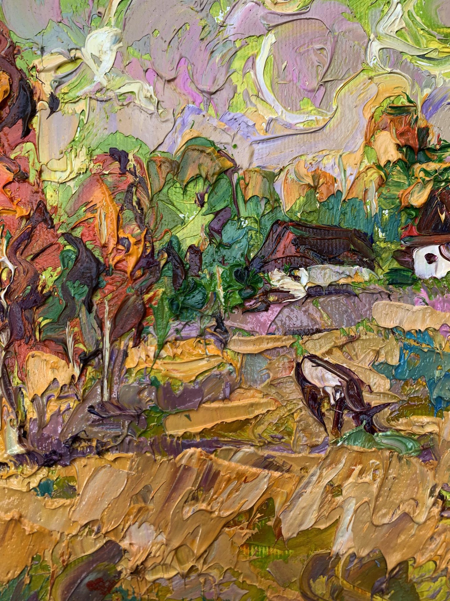 Oil painting The cows are grazing Ivanyuk Oleksiy