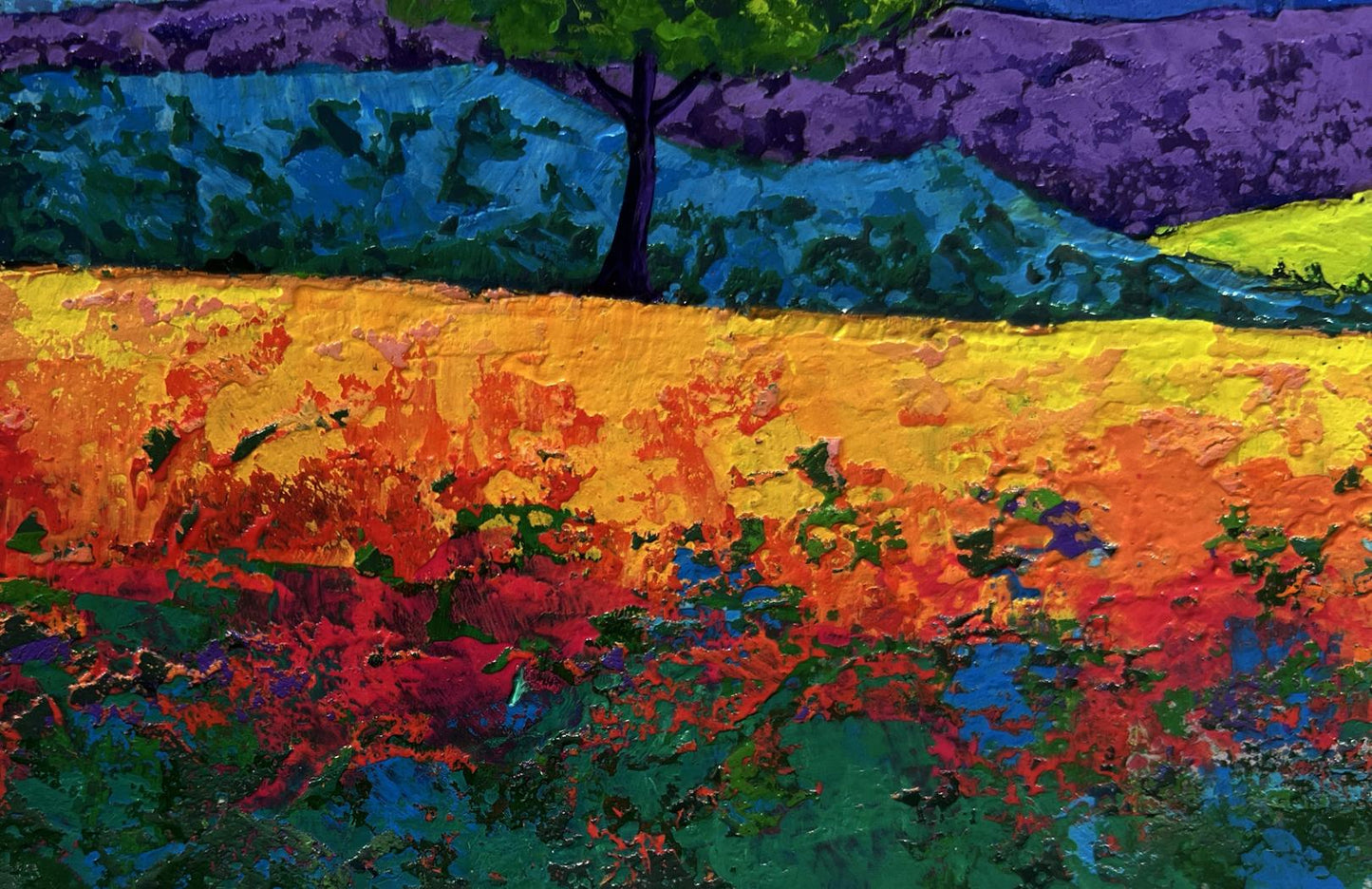 Oil painting Romantic flaming evening V. Zadorozhnya