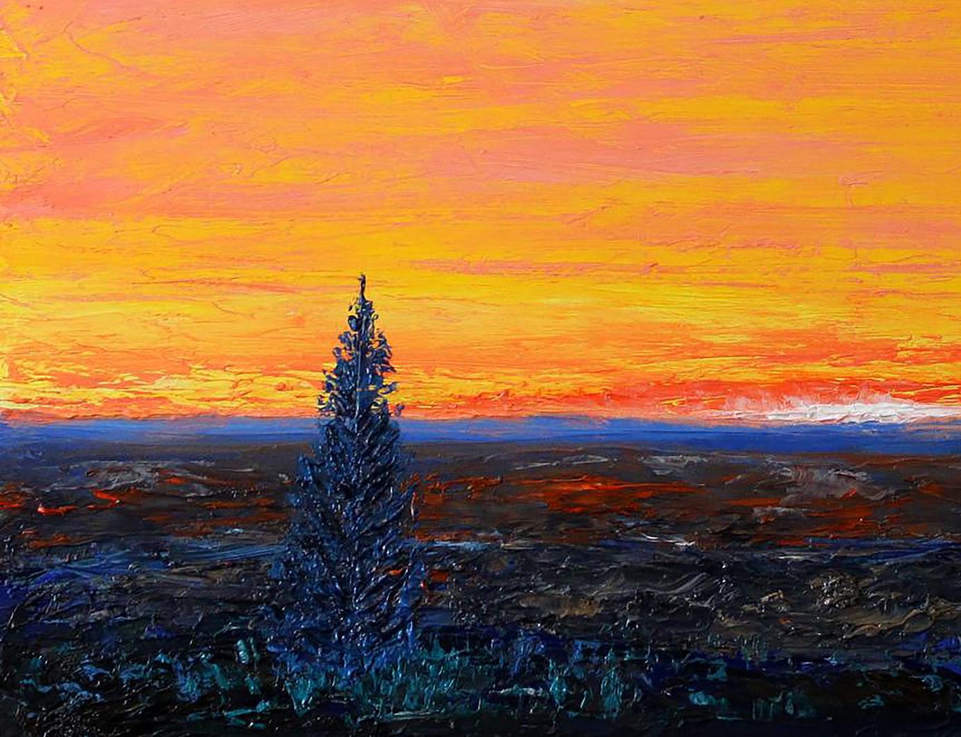 Oil painting Orange Dawn Andriy Klishyn