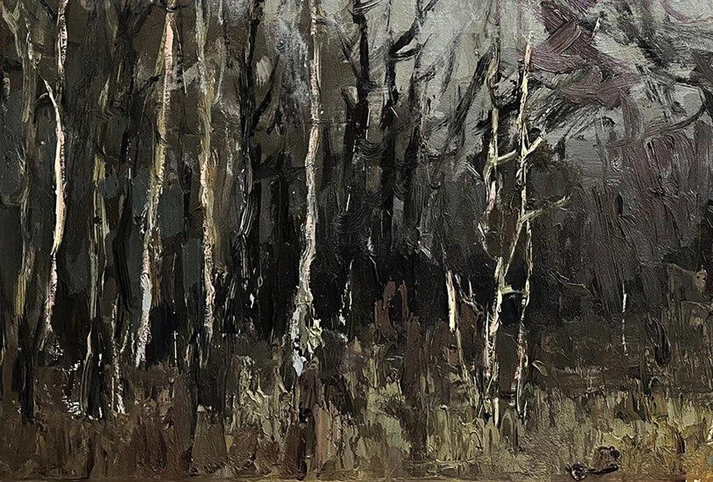 Oil painting Fallen forest Volodymyr Pashchenko