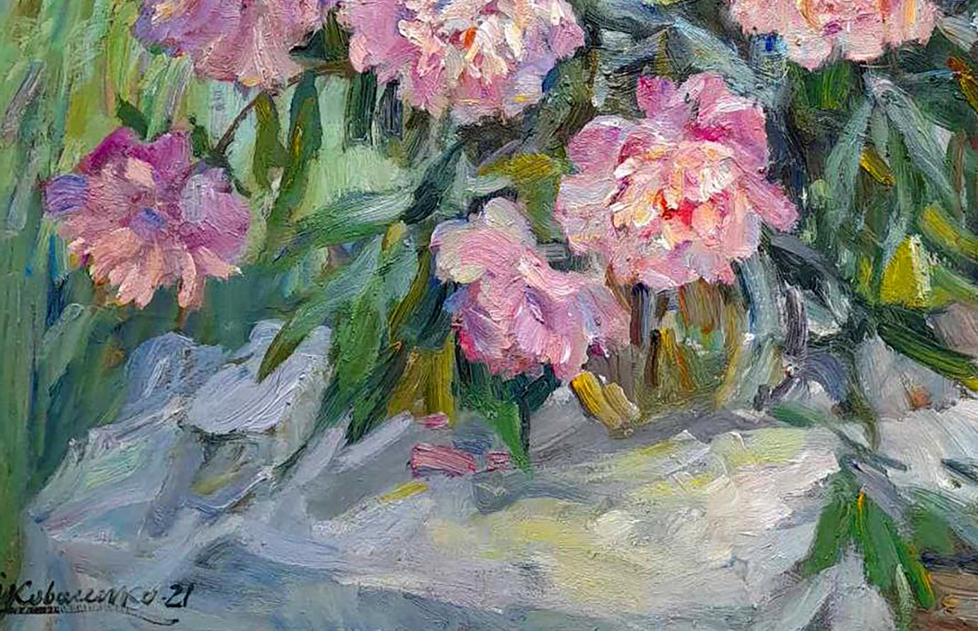 Oi painting Bouquet of peonies Ivan Kovalenko