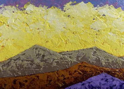 Oil painting Observing a natural phenomenon V. Zadorozhnya