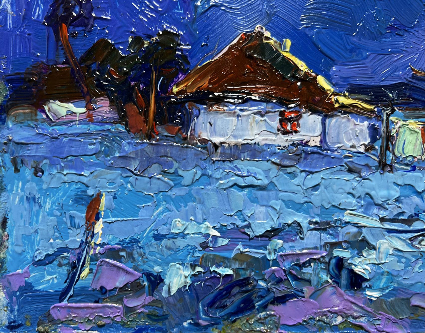 Oil painting Moonlit night Oksana Ivanyuk