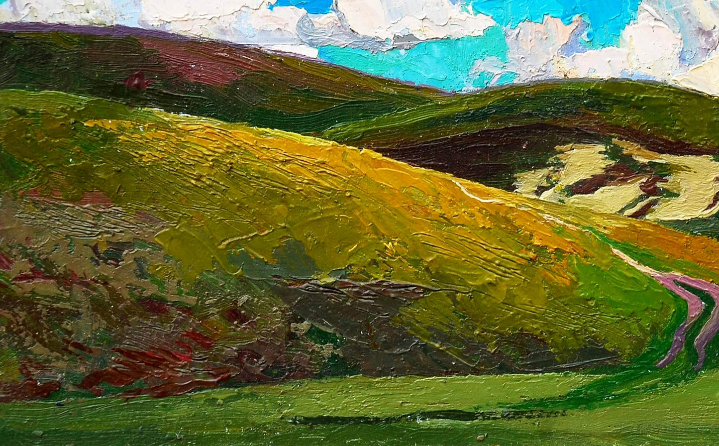 Oil painting In the mountains Egor Shvachunov