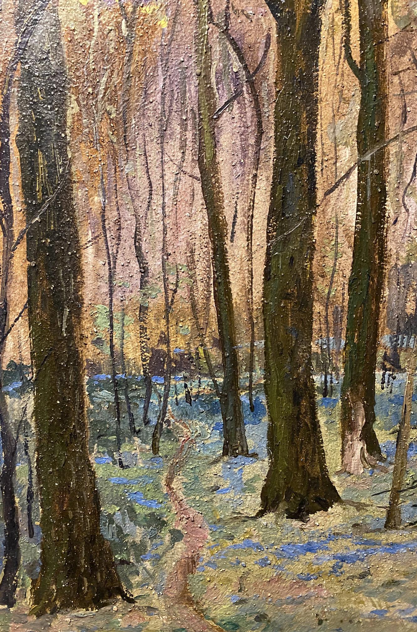 Valentin Kuts's oil painting capturing Spring in the Forest