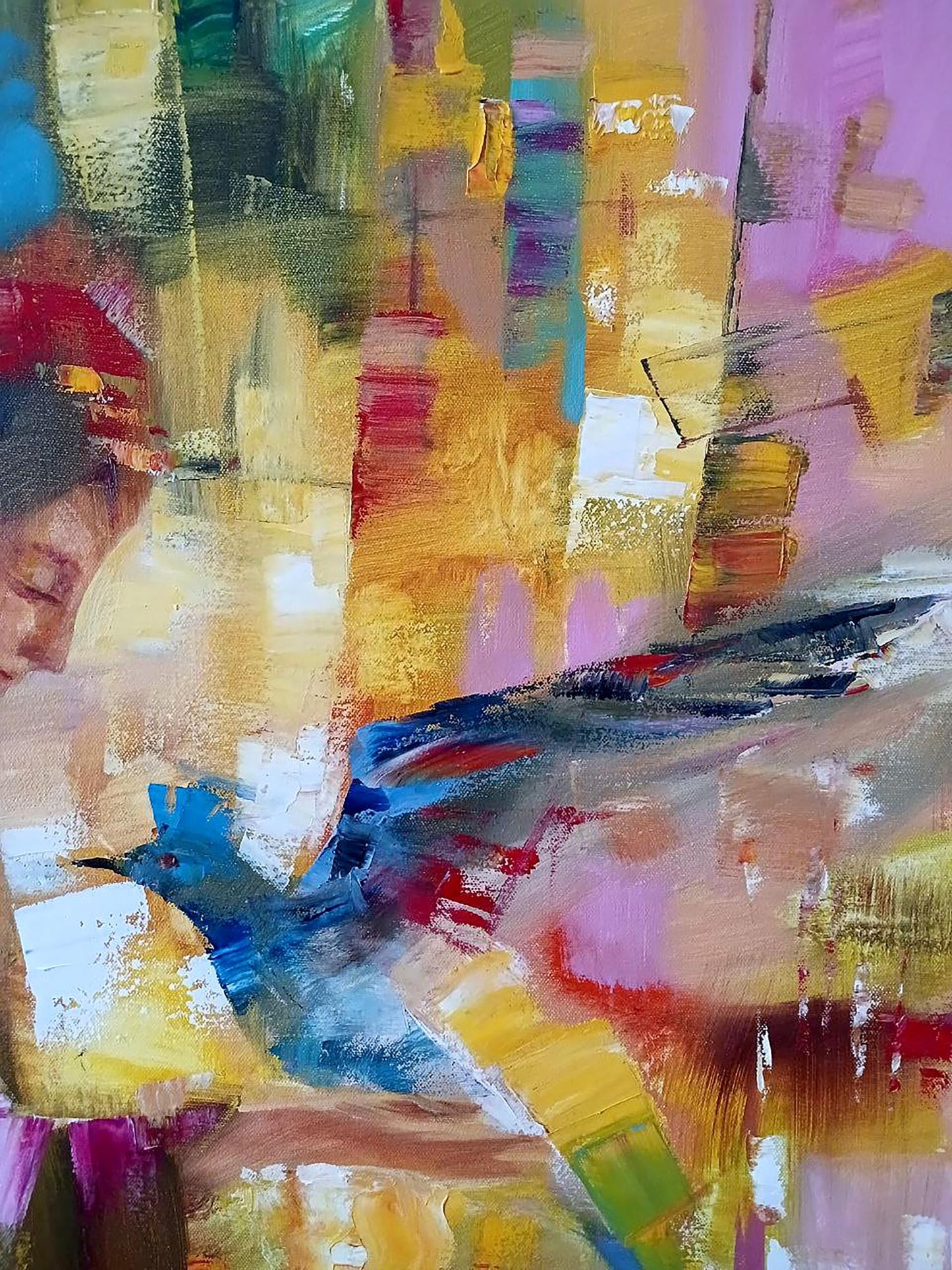 Anatoly Tarabanov's Oil Painting: Abstract Free Bird