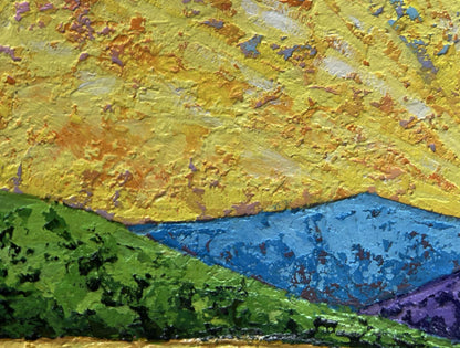 Oil painting Horizon in the lights of the evening sun V. Zadorozhnya