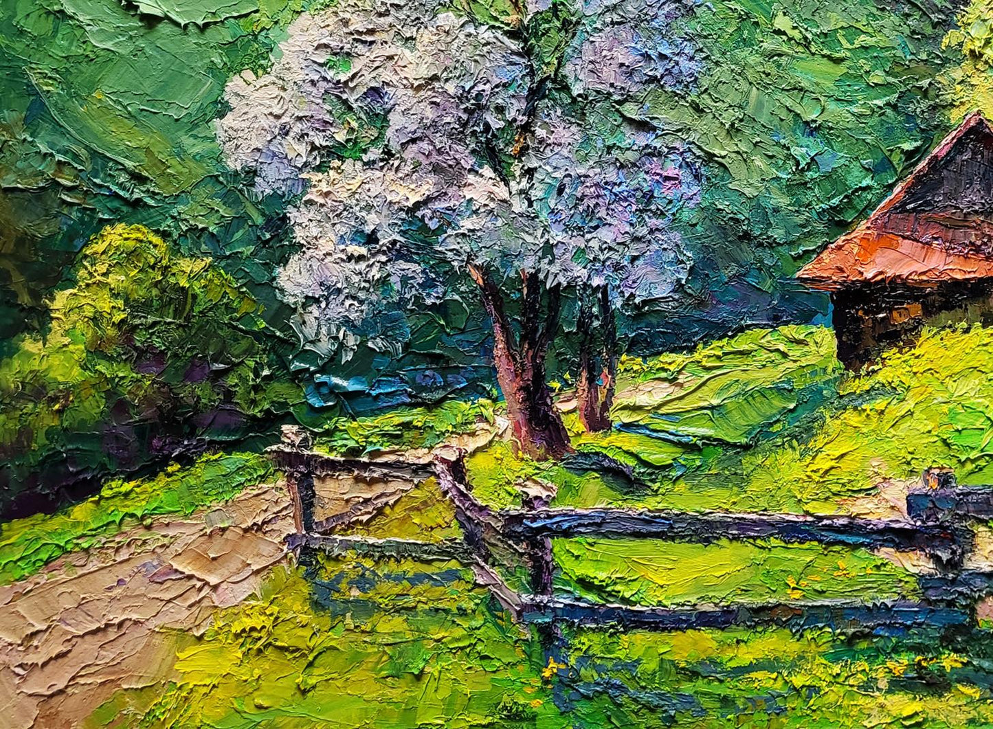 Oil painting Austrian houses Boris Serdyuk