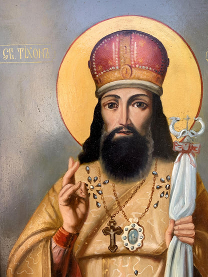 Oil painting Icon of the Saint Oleksandr Gukalov