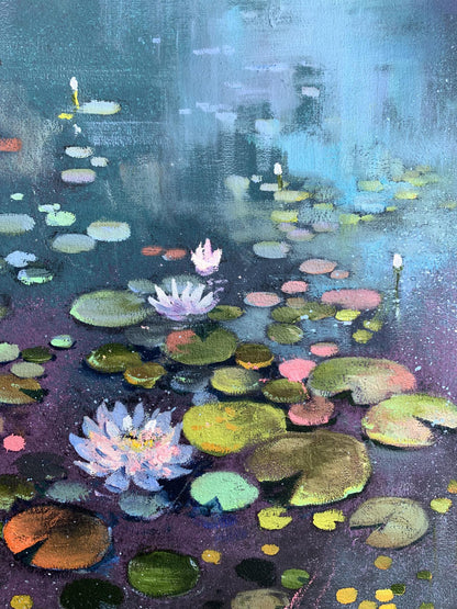 Oil painting Lotus Unknown artist