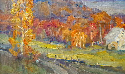 Oi painting In the autumn mountains Ivan Kovalenko