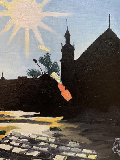 Oil painting City streets Oleksandr Gukalov