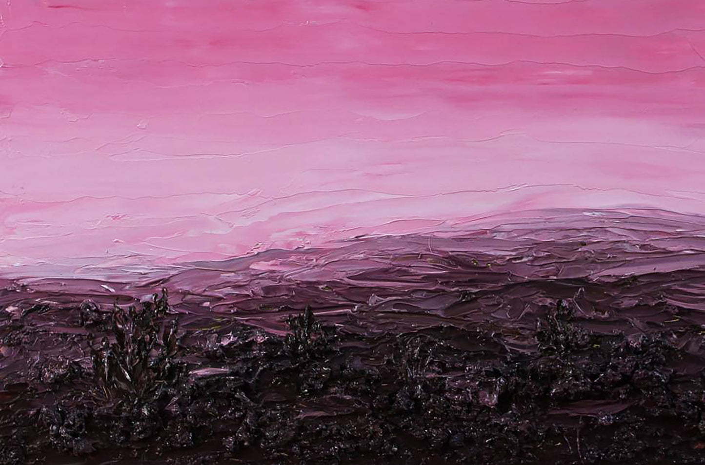 Oil painting Pink landscape Andriy Klishyn