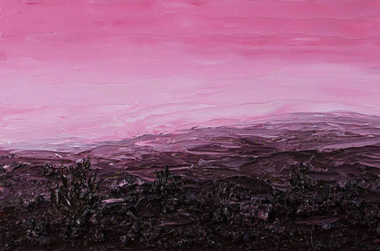 Oil painting Pink landscape Andriy Klishyn