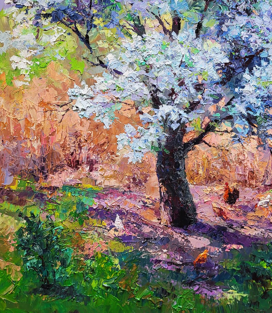 Oil painting Pear blossoms Boris Serdyuk