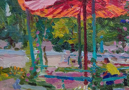 Oil painting Gazebo Yury Konovalov