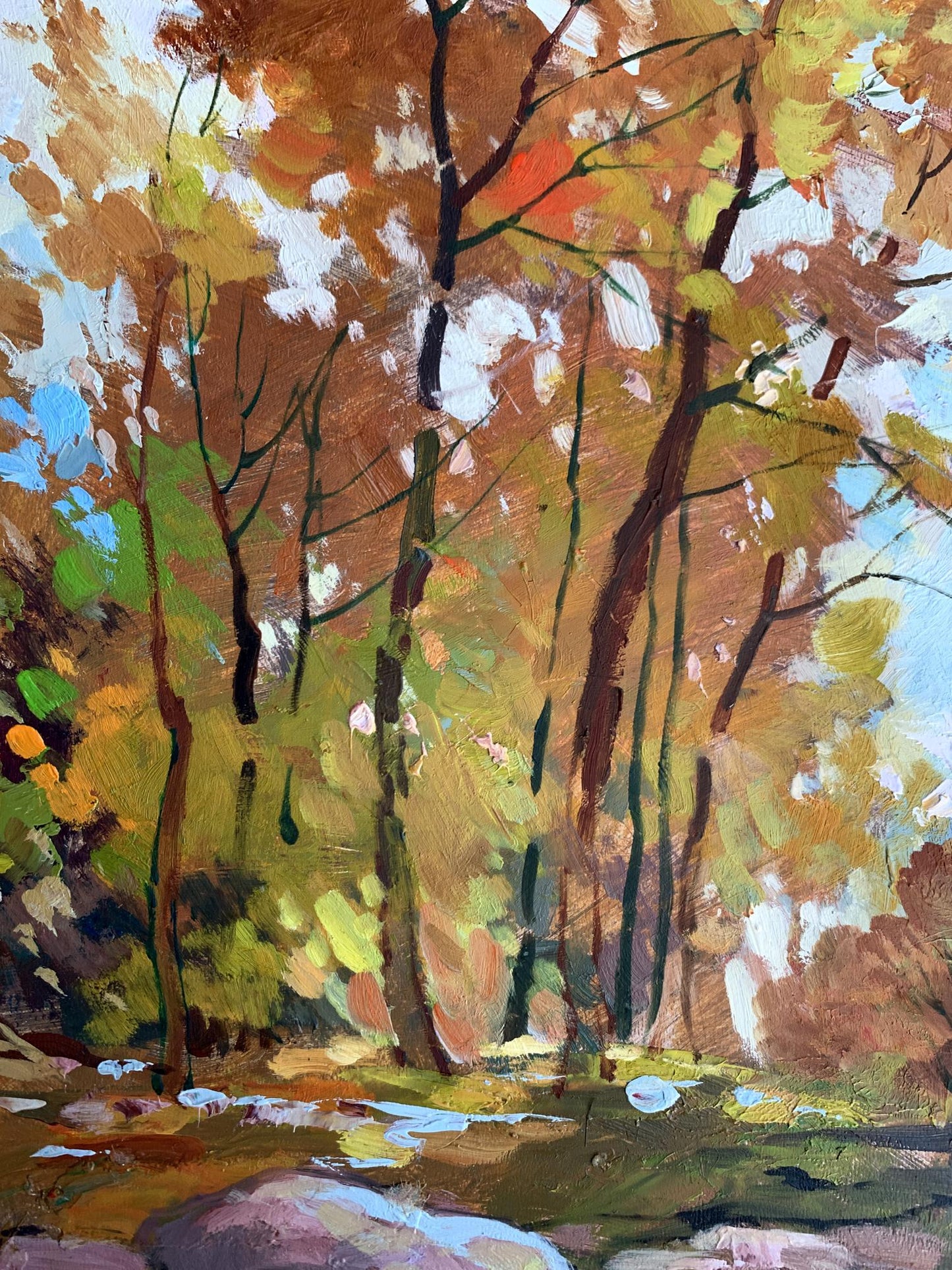 OIl painting Fallen leaves Yuriy Suprunchuk