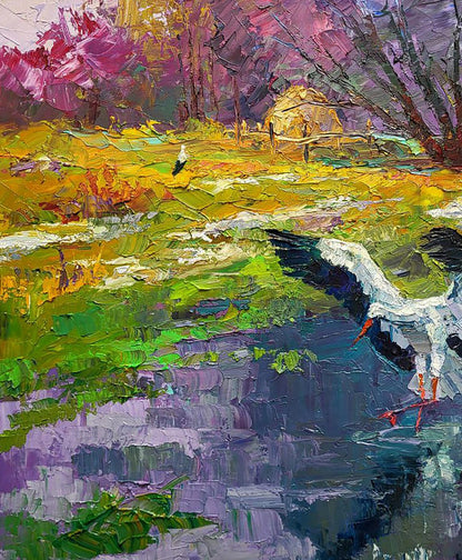 Oil painting Return of the bird Boris Serdyuk