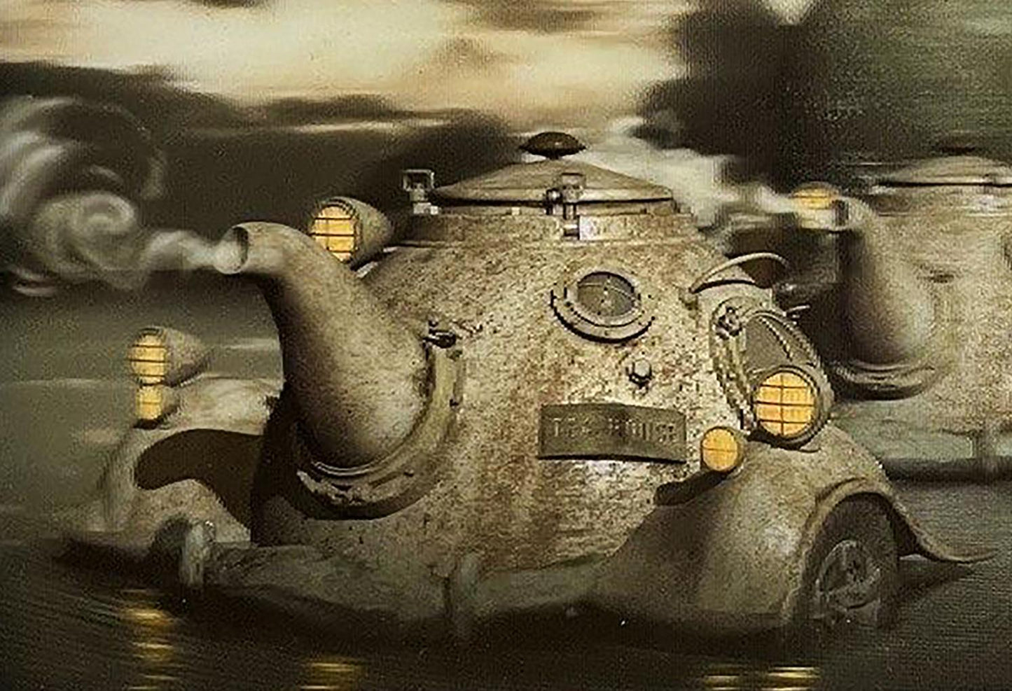 Digital art Mars rover tea party on Phobos Yuriy Laptev