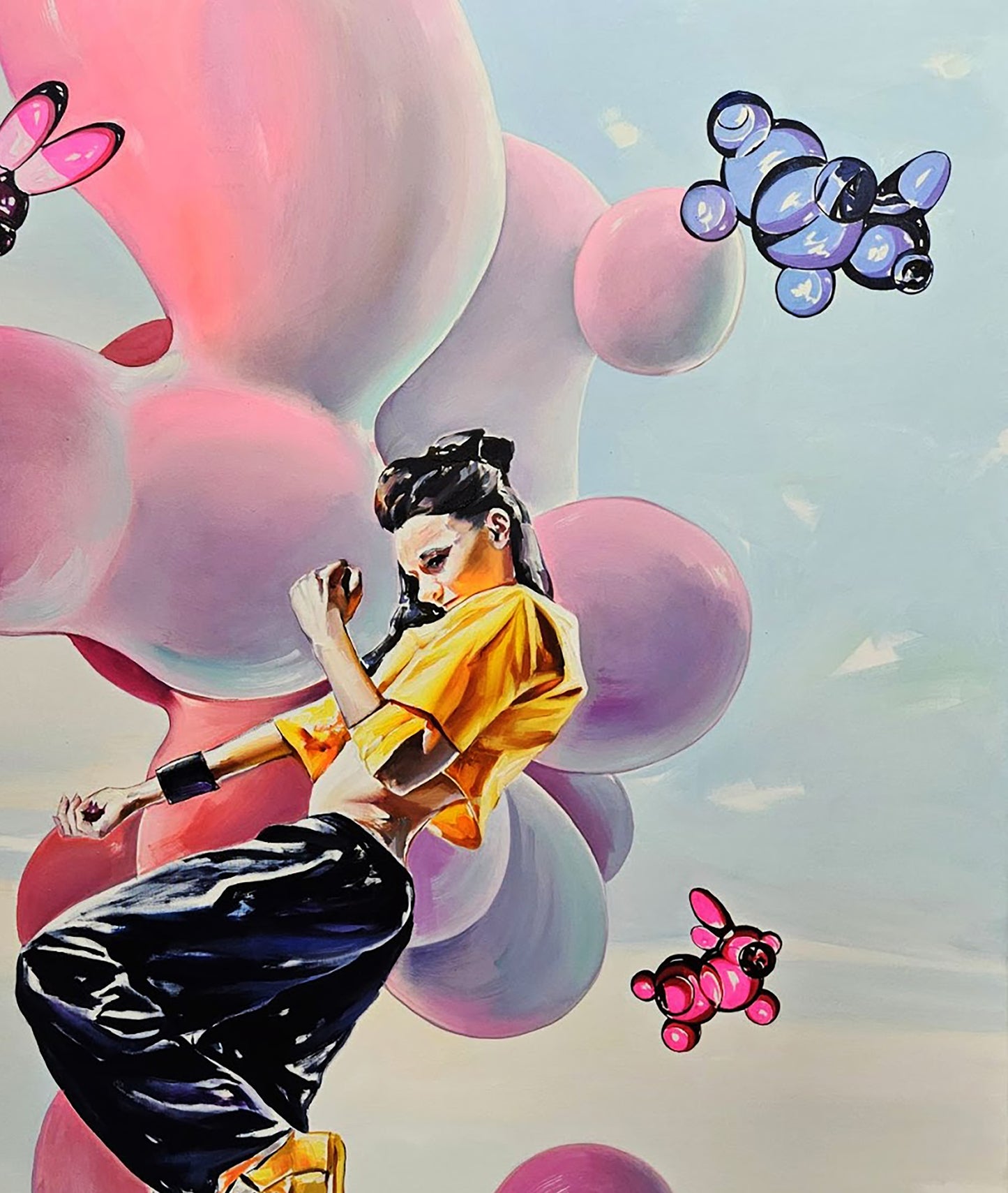 Oil painting Tiktok girl dancing Igor Konovalov