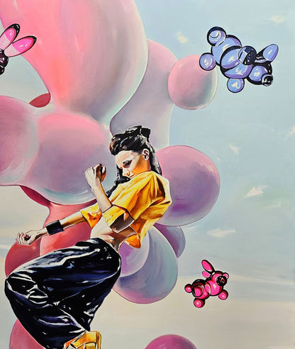 Oil painting Tiktok girl dancing Igor Konovalov