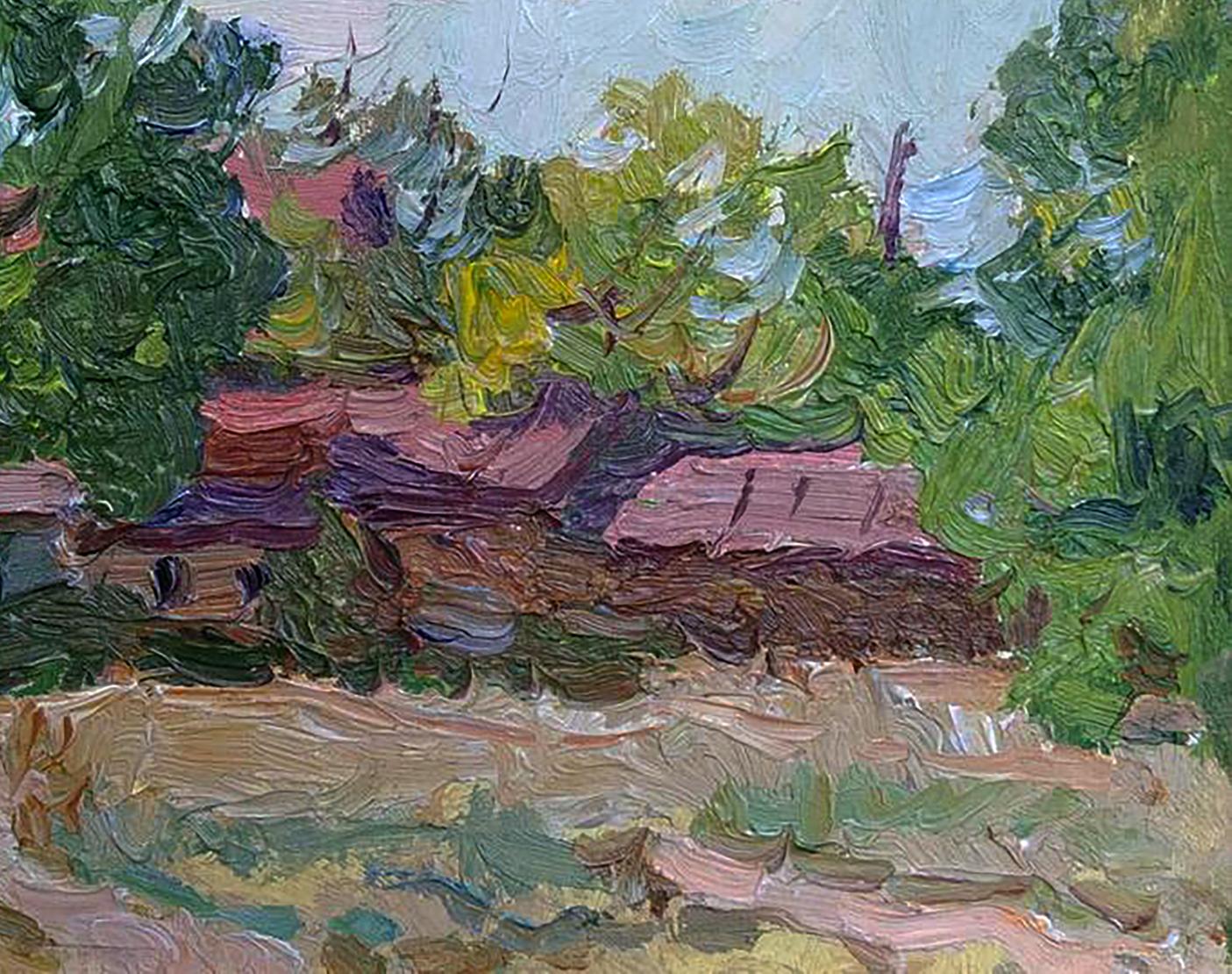 Oil painting Rural life Yury Konovalov