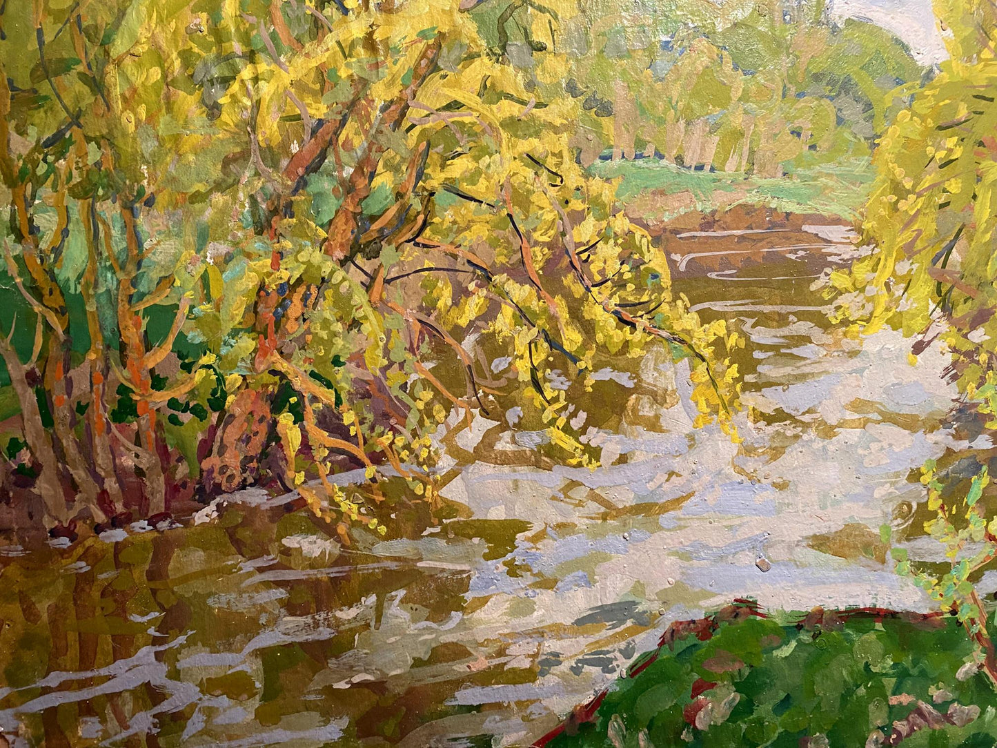Oil painting Above a river Georgy Kolosovsky