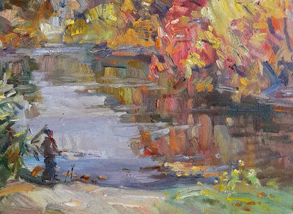 Oi painting Fishing Ivan Kovalenko