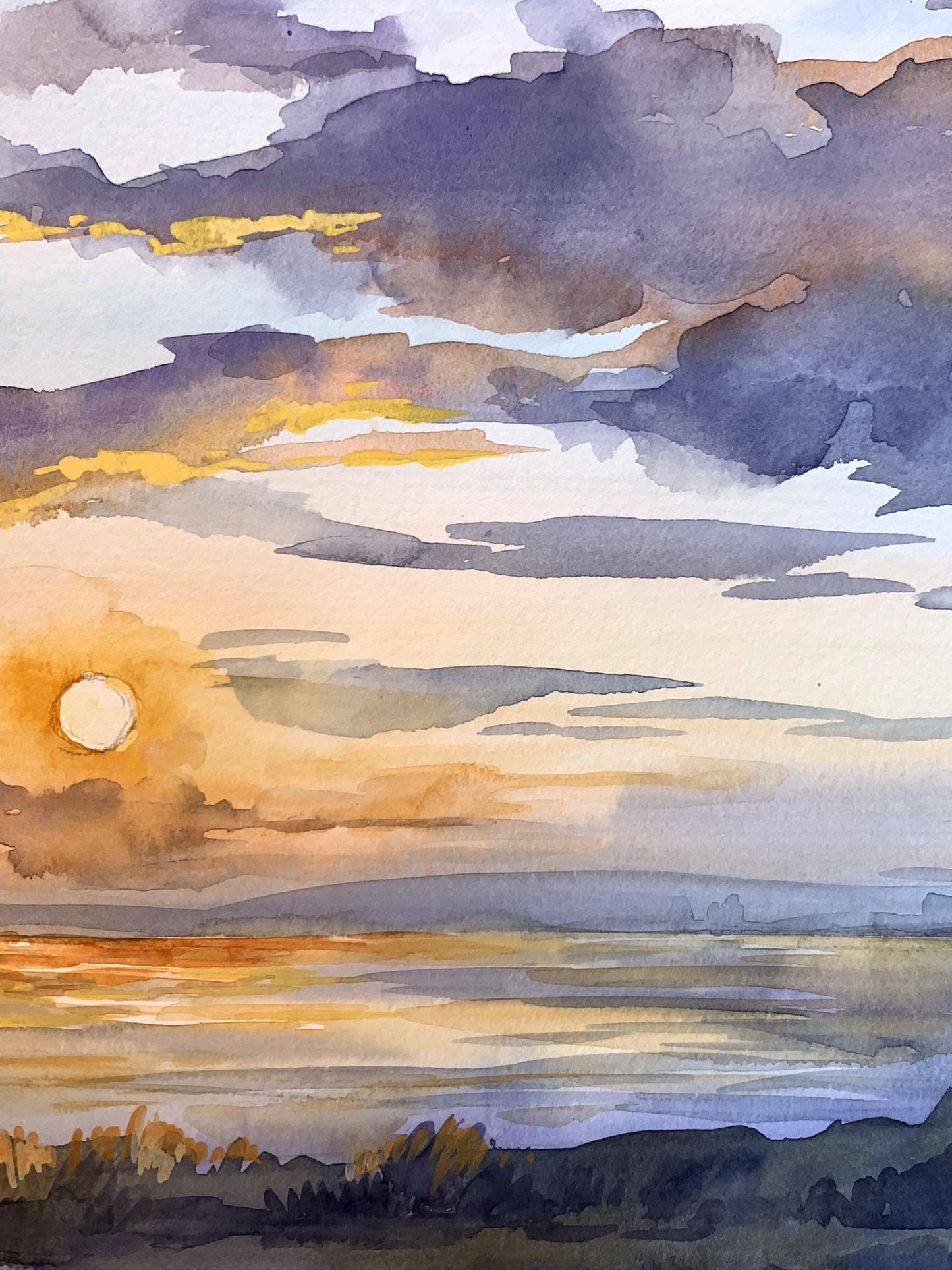 Watercolor painting Magic sea Svetlana Gramm