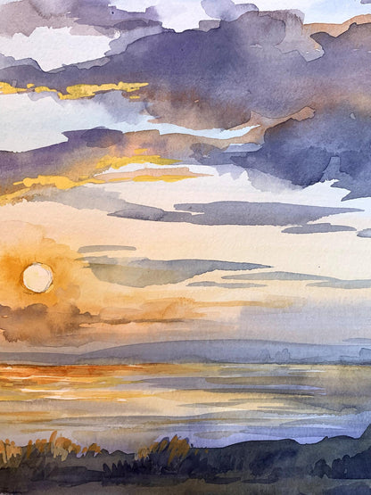 Watercolor painting Magic sea Svetlana Gramm