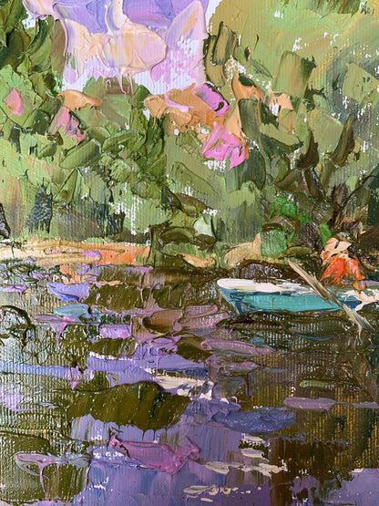 Oil painting Summer fishing Oleksiy Ivanyuk