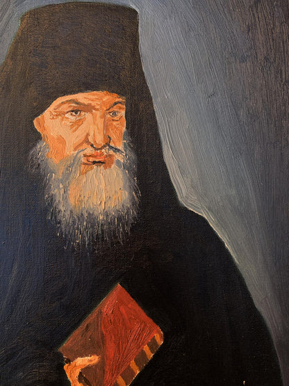 Oil painting Venerable Macarius of Optina Oleksandr Gukalov