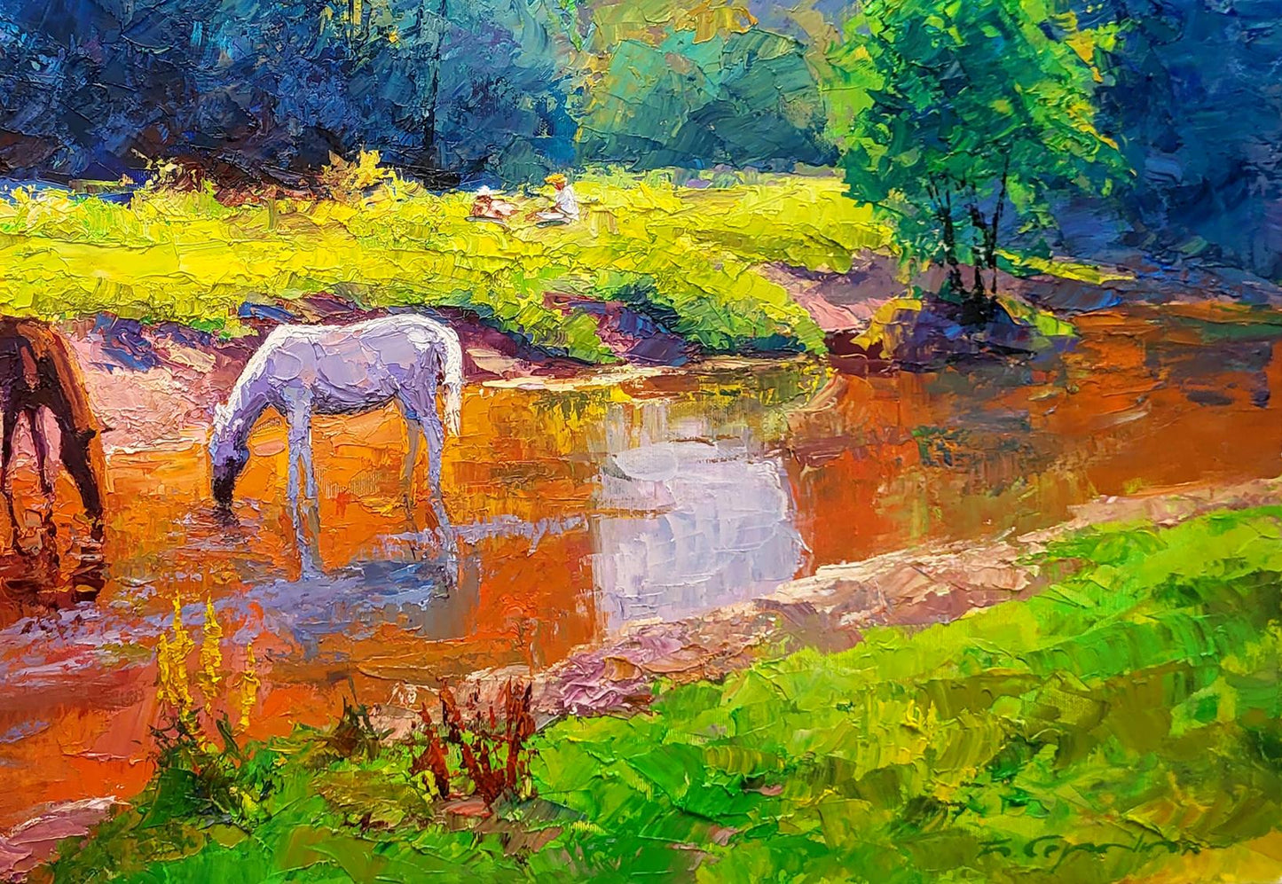 Oil painting Summer afternoon Boris Serdyuk