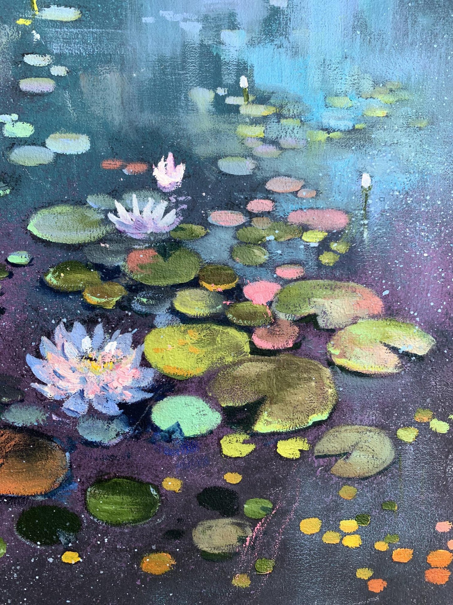 Oil painting Lotus Unknown artist