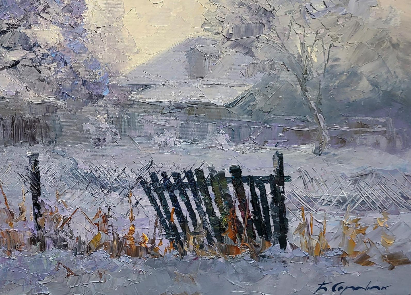 Oil painting Hoarfrost Boris Serdyuk