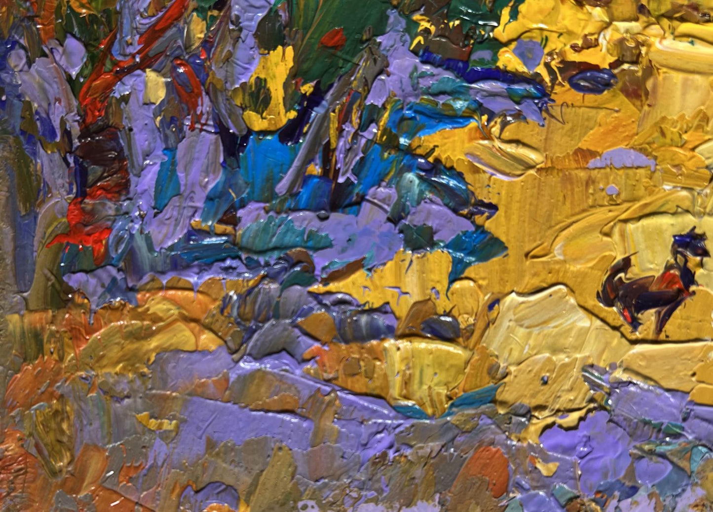 Oil painting Alley in the autumn park Oleksiy Ivanyuk