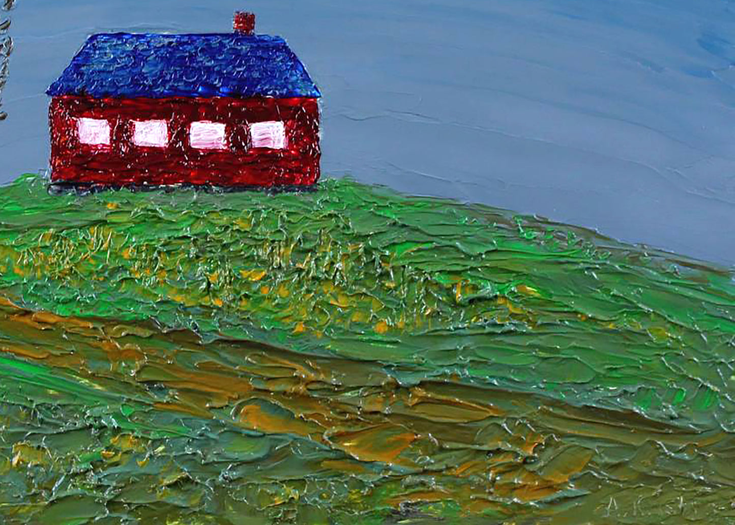 Oil painting House on the Hill Andriy Klishyn