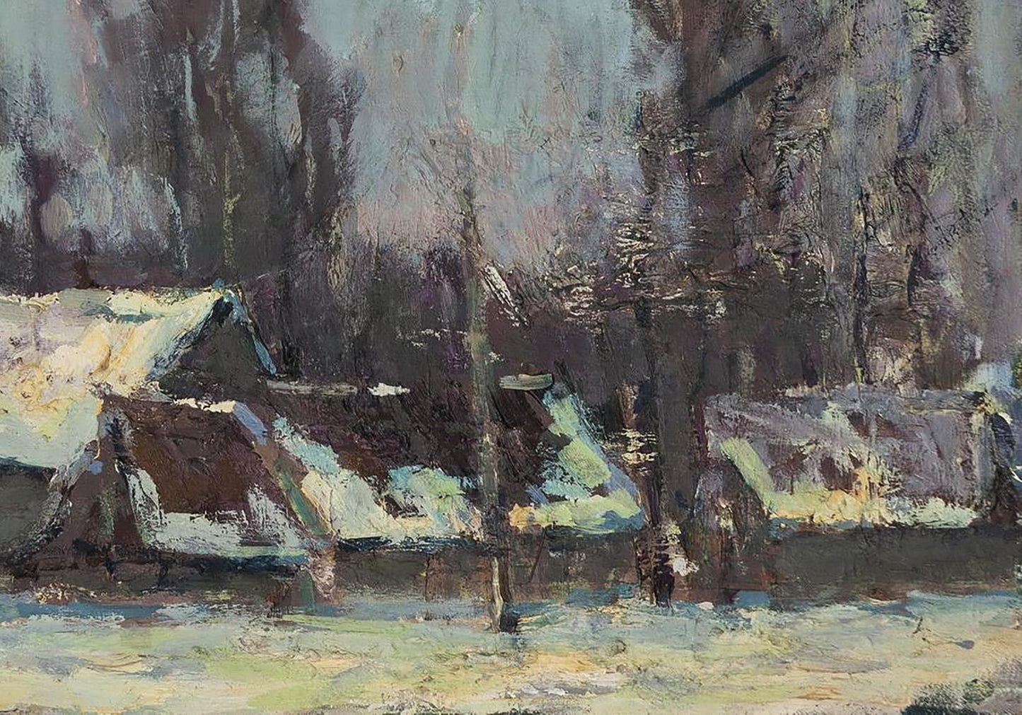 Oil painting After a cold night Volodymyr Pashchenko