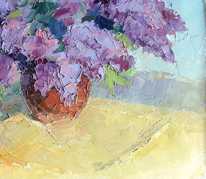 Oil painting Lilac and tangerine Boris Serdyuk