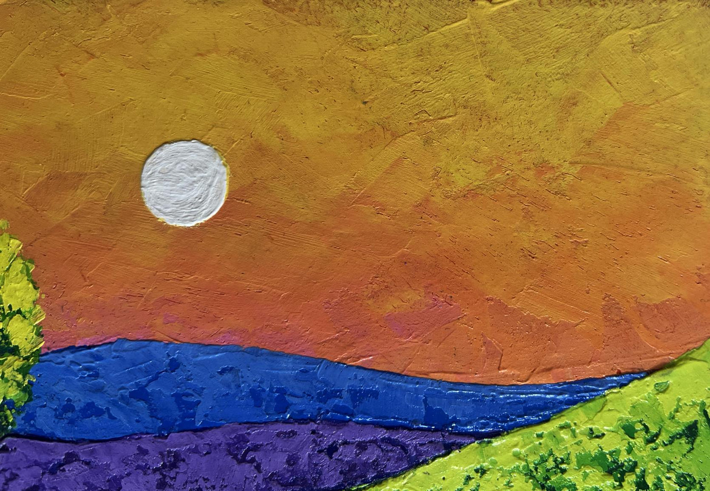 Oil painting Romantic flaming evening V. Zadorozhnya