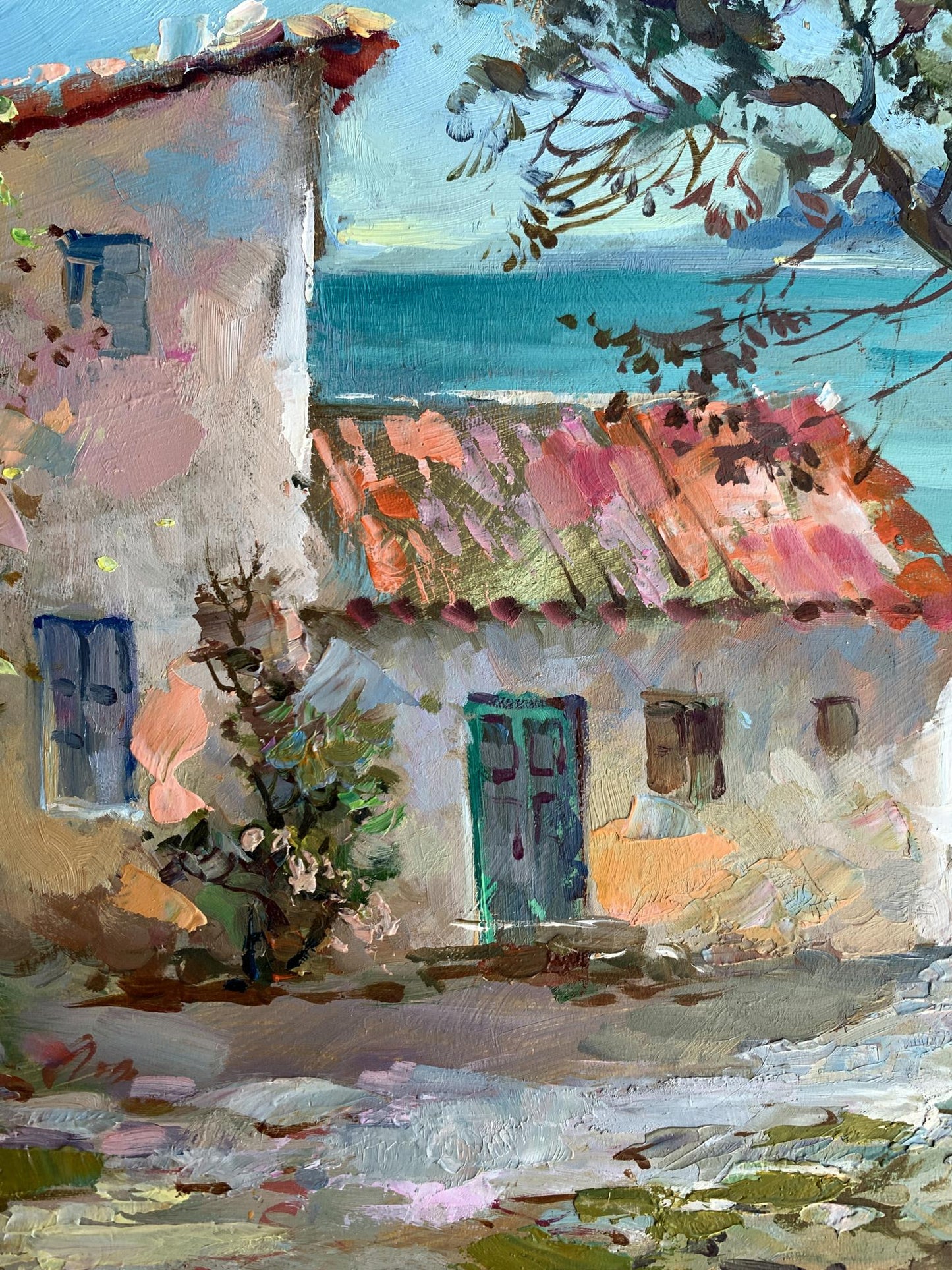 OIl painting House on the seashore Yuriy Suprunchuk