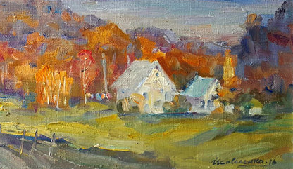 Oi painting In the autumn mountains Ivan Kovalenko