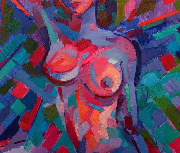 Oil painting Naked girl Peter Tovpev