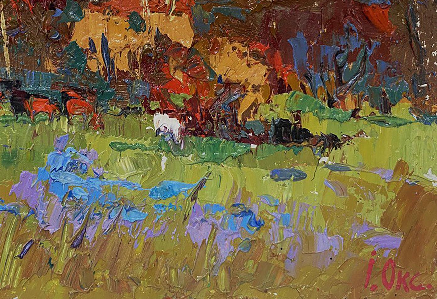 Oil painting Autumn has started Oksana Ivanyuk