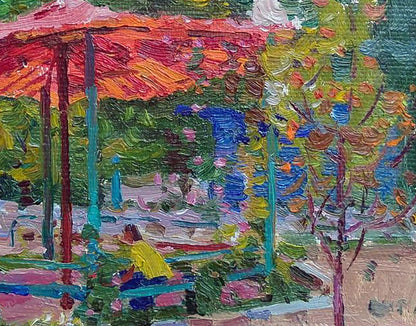 Oil painting Gazebo Yury Konovalov