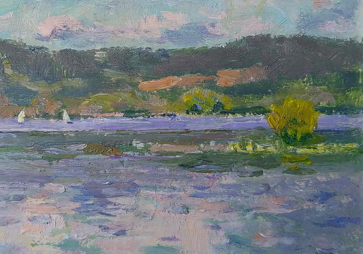 Oil painting Reservoir Yury Konovalov